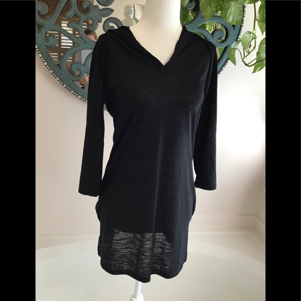 HOODED BURN OUT SWIM COVER